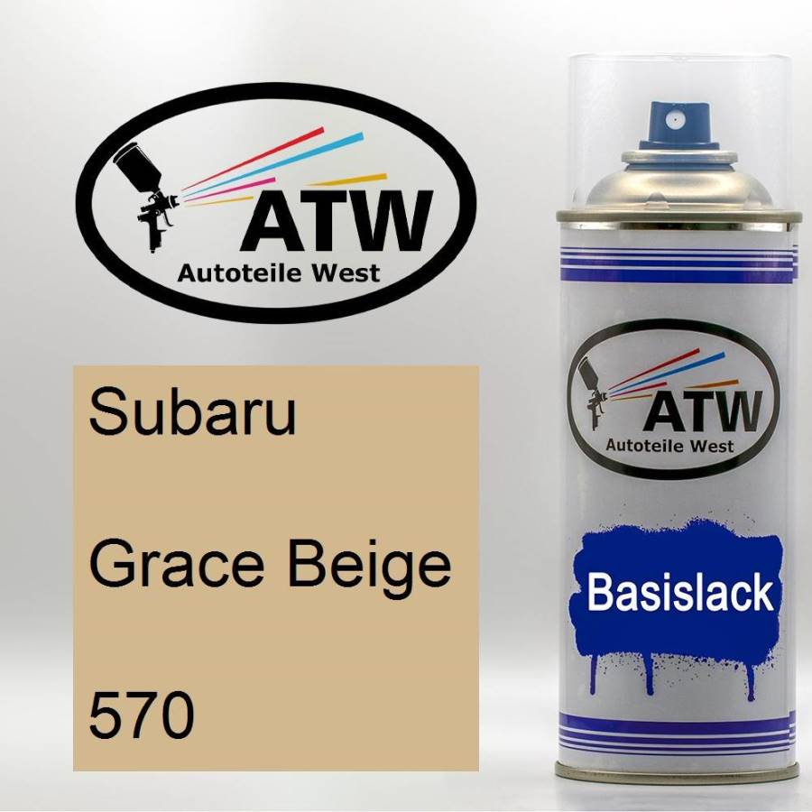 Subaru, Grace Beige, 570: 400ml Sprühdose, von ATW Autoteile West.